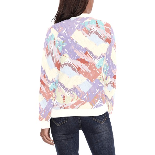 Modern abstract Mountains P All Over Print Bomber Jacket for Women (Model H36)