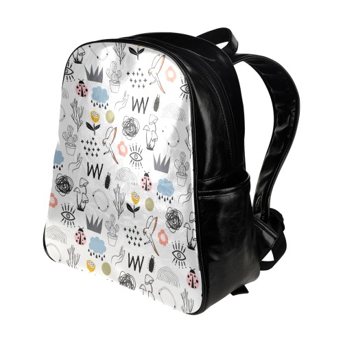 Doodle Multi-Pockets Backpack (Model 1636)