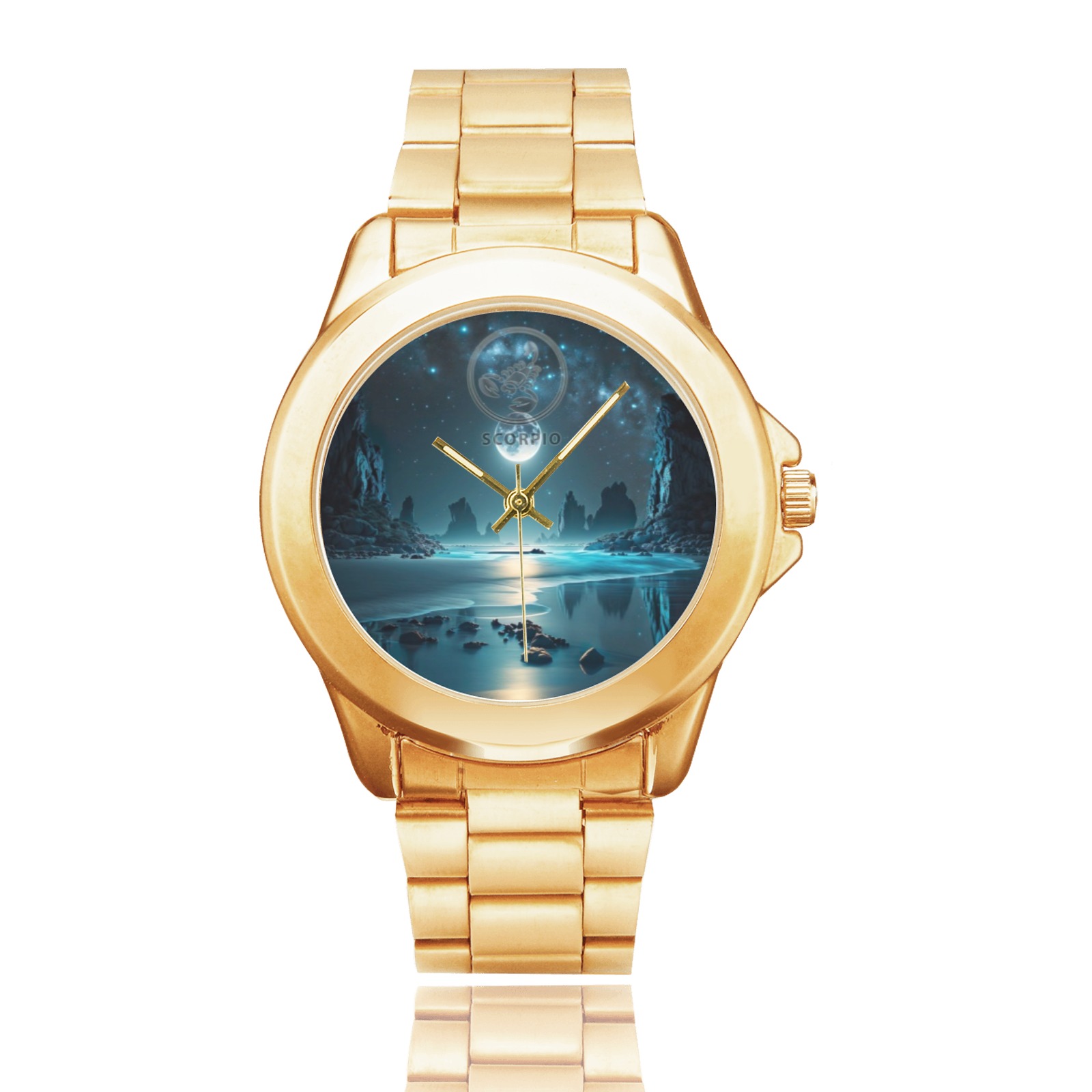 Moon with Scorpio Custom Gilt Watch(Model 101)