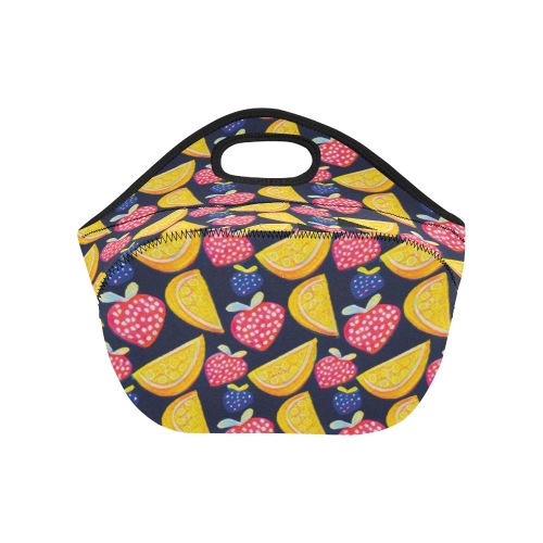 Fruit mix pattern Neoprene Lunch Bag/Small (Model 1669)