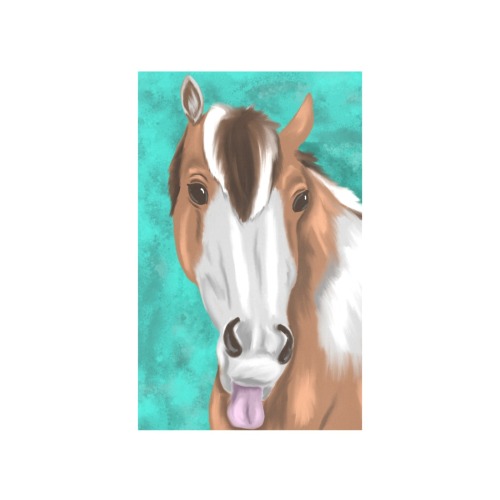 Funny horse portrait Art Print 19‘’x28‘’
