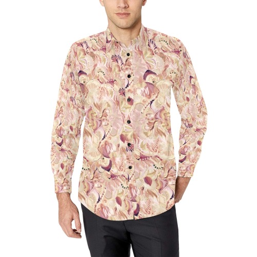 pink baby Men's All Over Print Casual Dress Shirt (Model T61)