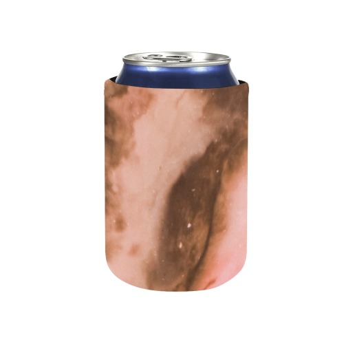 Pink marbled space 01 Neoprene Can Cooler 4" x 2.7" dia.