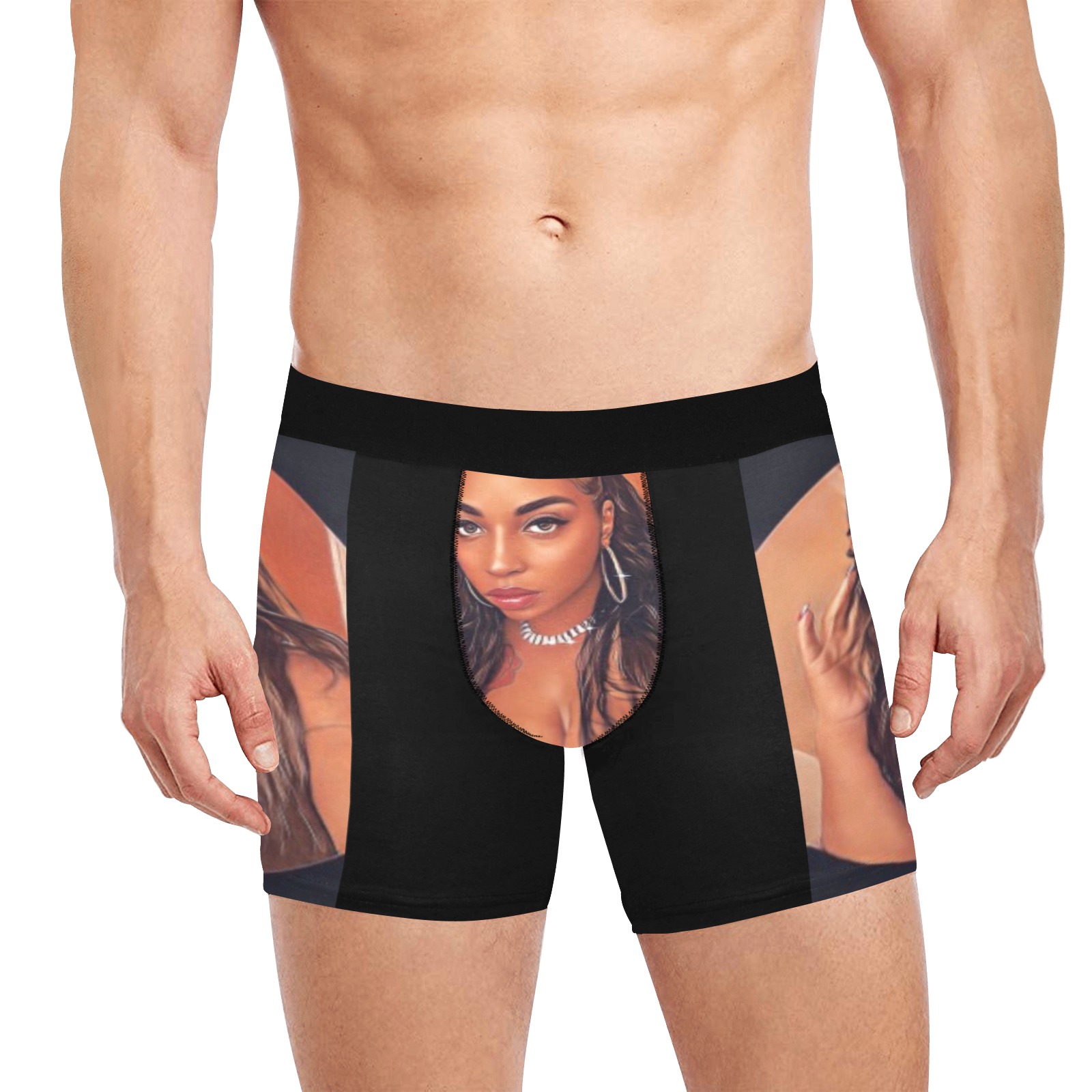 Picture Me On You Boxer Briefs Men's Boxer Briefs with Custom Inner Pocket & Waistband (Model L34)
