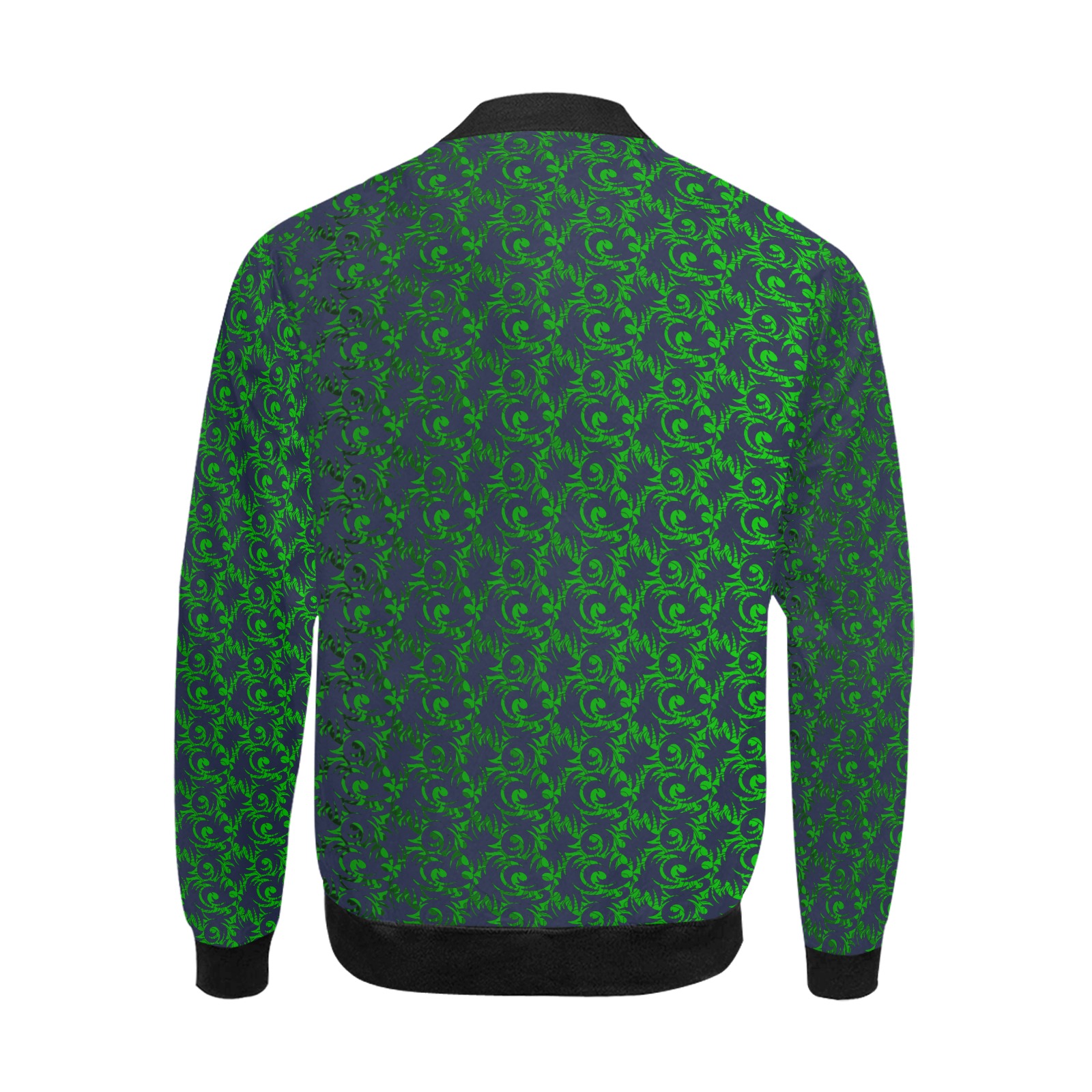 green swirl blu All Over Print Bomber Jacket for Men (Model H31)