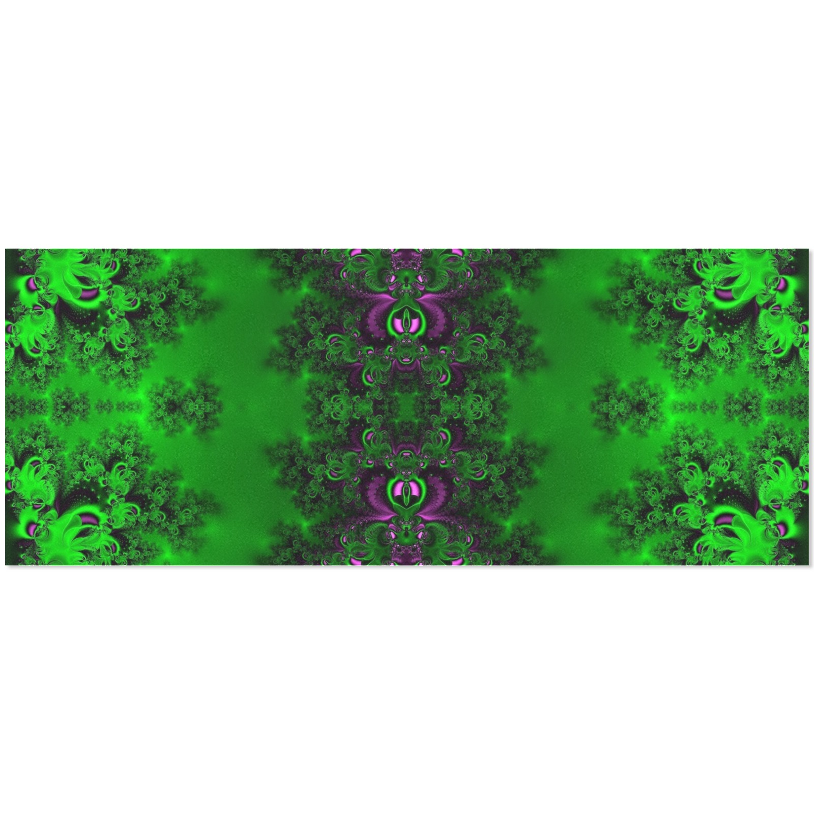 Early Summer Green Frost Fractal Gift Wrapping Paper 58"x 23" (2 Rolls)