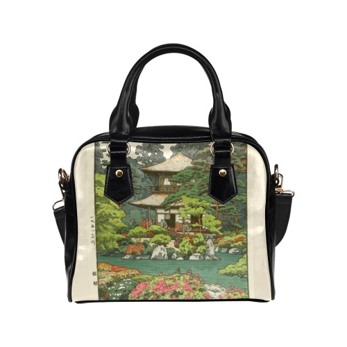 Chinese and Japanese pattern from L'ornement Polychrome 1888 by Albert Racinet Shoulder Handbag (Model 1634)