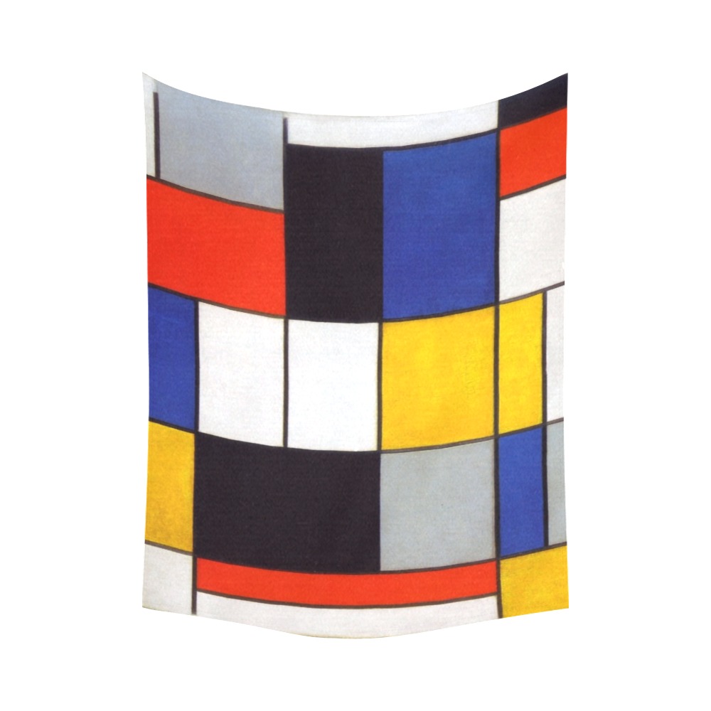 Composition A by Piet Mondrian Cotton Linen Wall Tapestry 80"x 60"