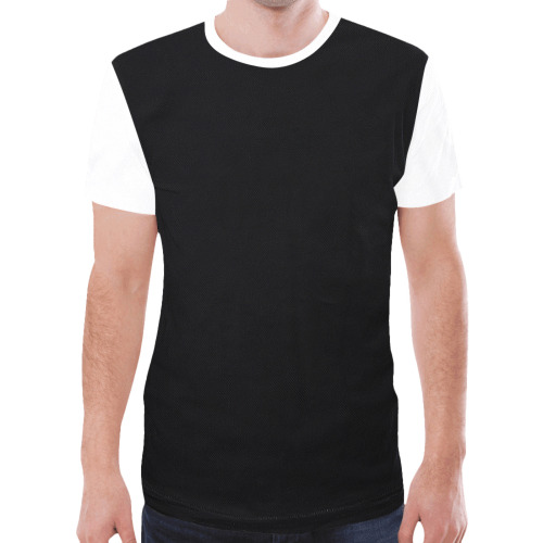 ColorBlock Tee Black/White New All Over Print T-shirt for Men (Model T45)