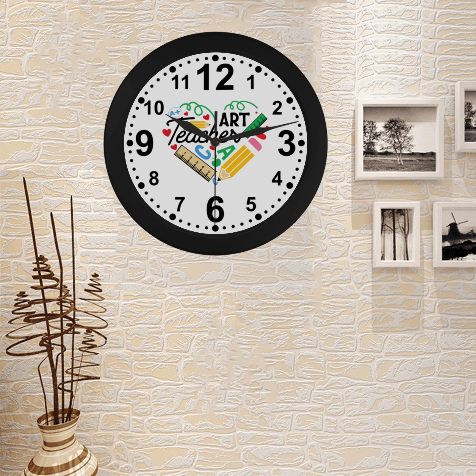 Art Teacher Circular Plastic Wall clock
