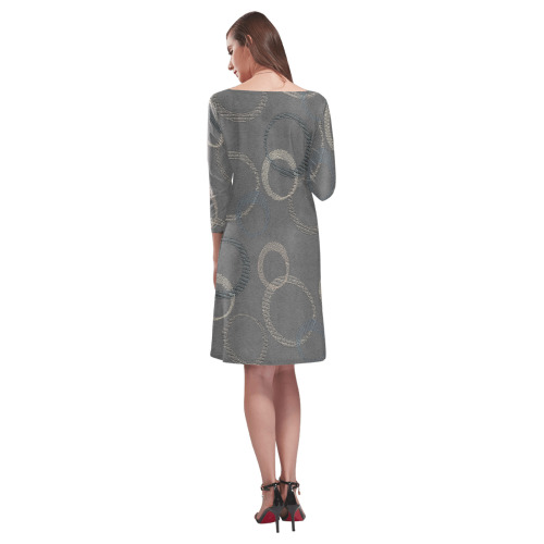 NEVERENDING CIRCLES Rhea Loose Round Neck Dress(Model D22)