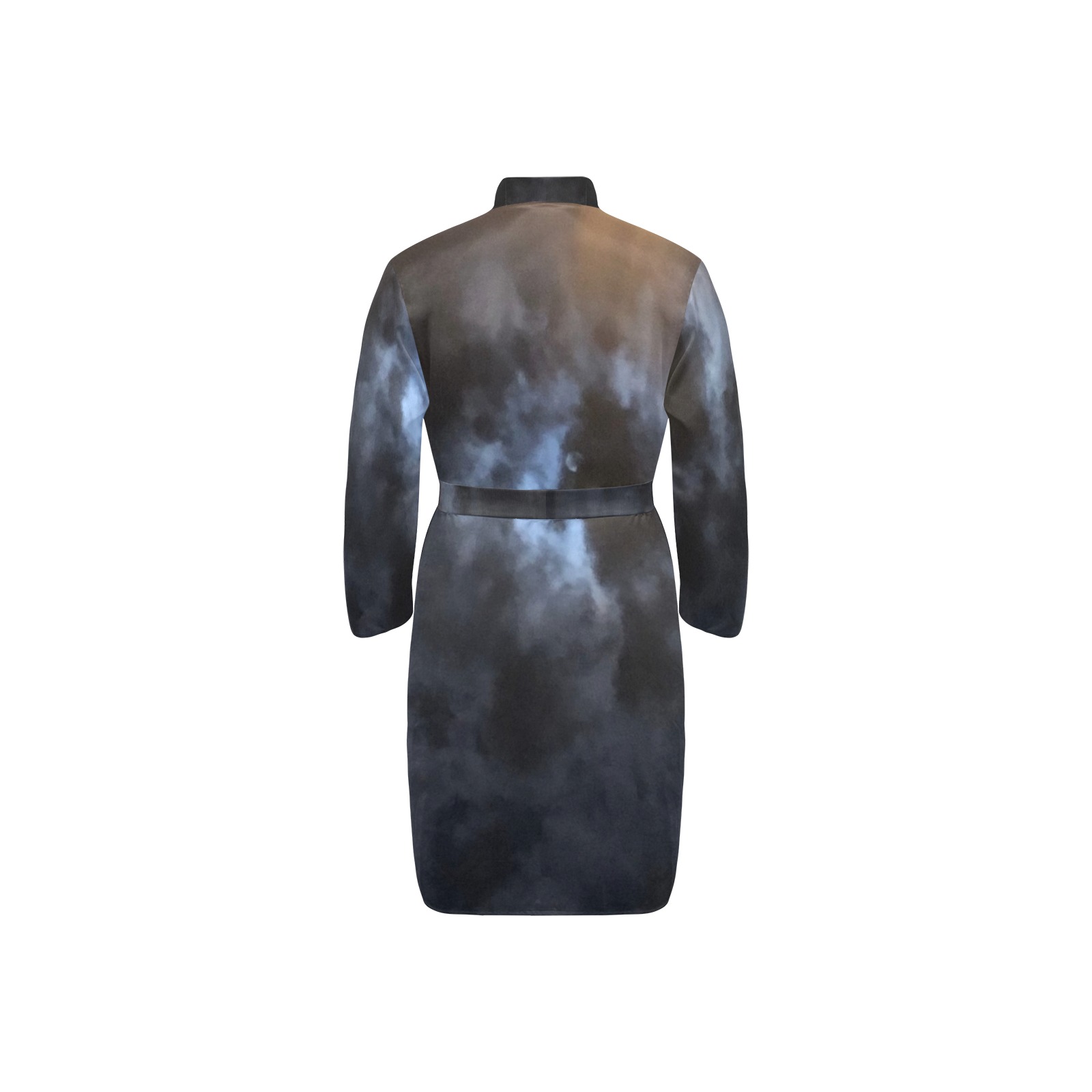 Mystic_moon robe Men's Long Sleeve Belted Night Robe (Model H56)