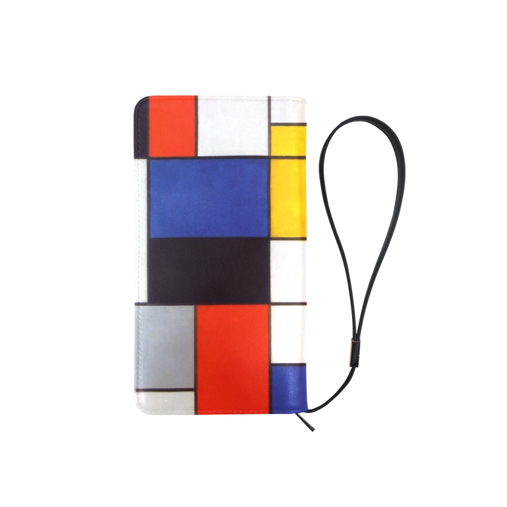 Composition A by Piet Mondrian Men's Clutch Purse （Model 1638）