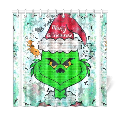 Grinchmas by Nico Bielow Shower Curtain 72"x72"