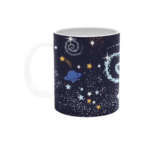 Galaxy Outer Space Mug White Mug(11OZ)