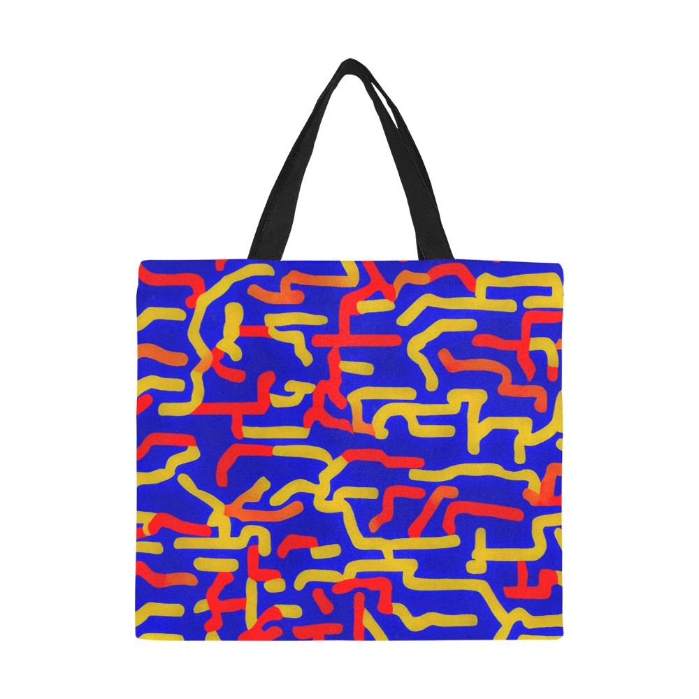 Worms All Over Print Canvas Tote Bag/Large (Model 1699)