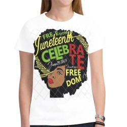 Juneteenth Day Celebration T Shirt for women New All Over Print T-shirt for Women (Model T45)