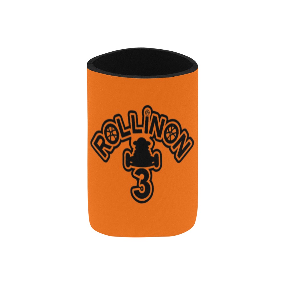 RollinOn3 Orange Beer Cozzie Neoprene Can Cooler 4" x 2.7" dia.