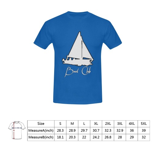 Boat Club Cruise R.Blue Tee Men's T-Shirt in USA Size (Front Printing Only)