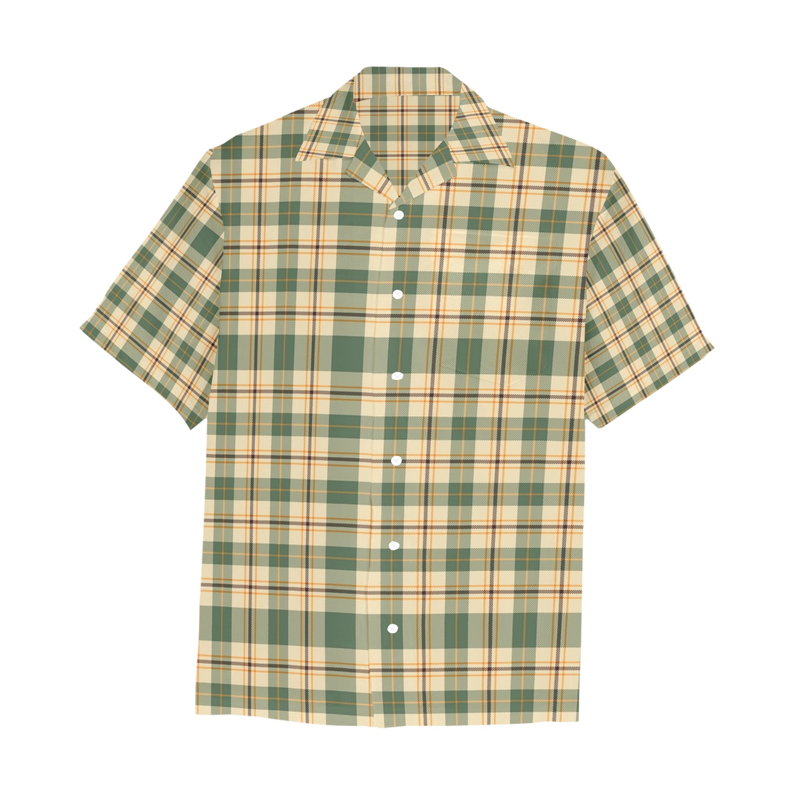 checks (37) Hawaiian Shirt with Chest Pocket (Model T58)