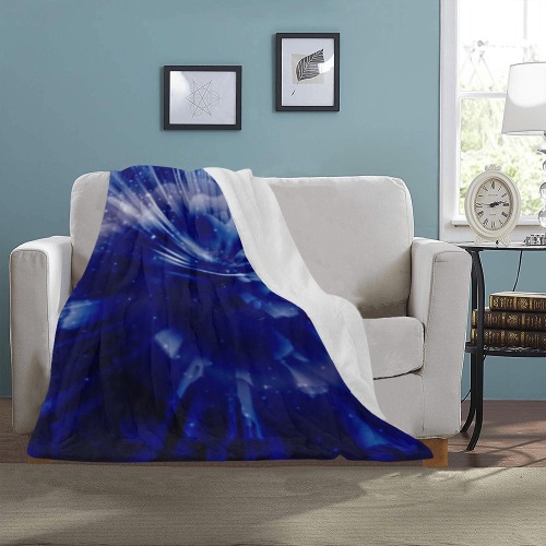 Shattering blue vortex Ultra-Soft Micro Fleece Blanket 30''x40''