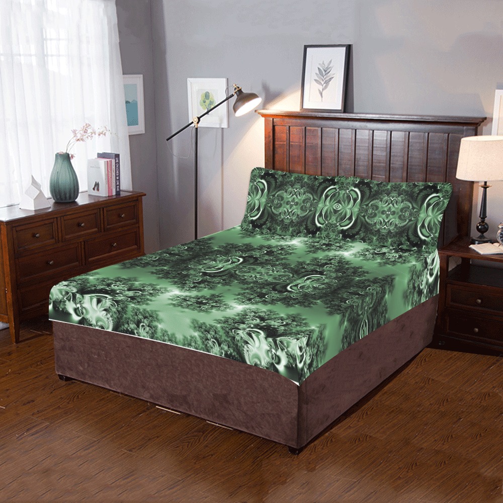 Deep in the Forest Frost Fractal 3-Piece Bedding Set