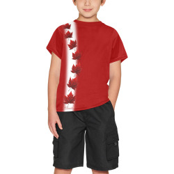 Boy's Canada Souvenir T-shirt Big Boys' All Over Print Crew Neck T-Shirt (Model T40-2)