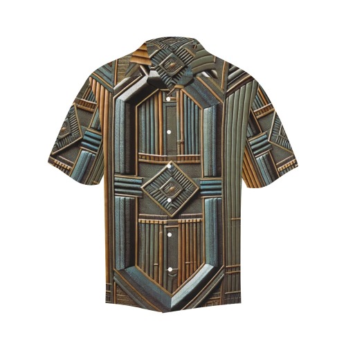 Iron elegance Hawaiian Shirt with Merged Design (Model T58)