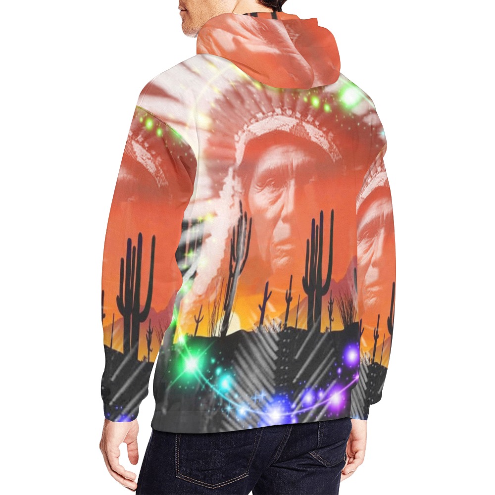 Native American Ghost Dance All Over Print Hoodie for Men (USA Size) (Model H13)
