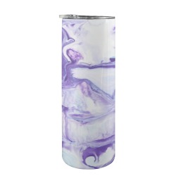 Lavender marbling 20oz Tall Skinny Tumbler with Lid and Straw