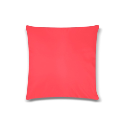 One side white red chevron - other side red Custom Zippered Pillow Case 16"x16"(Twin Sides)