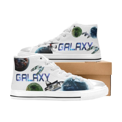 Galaxy Collectable Fly Women's Classic High Top Canvas Shoes (Model 017)