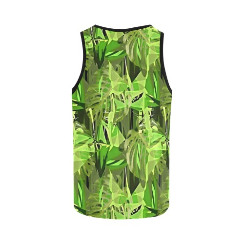 Tropical Jungle Leaves Camouflage All Over Print Tank Top for Women (Model T43)