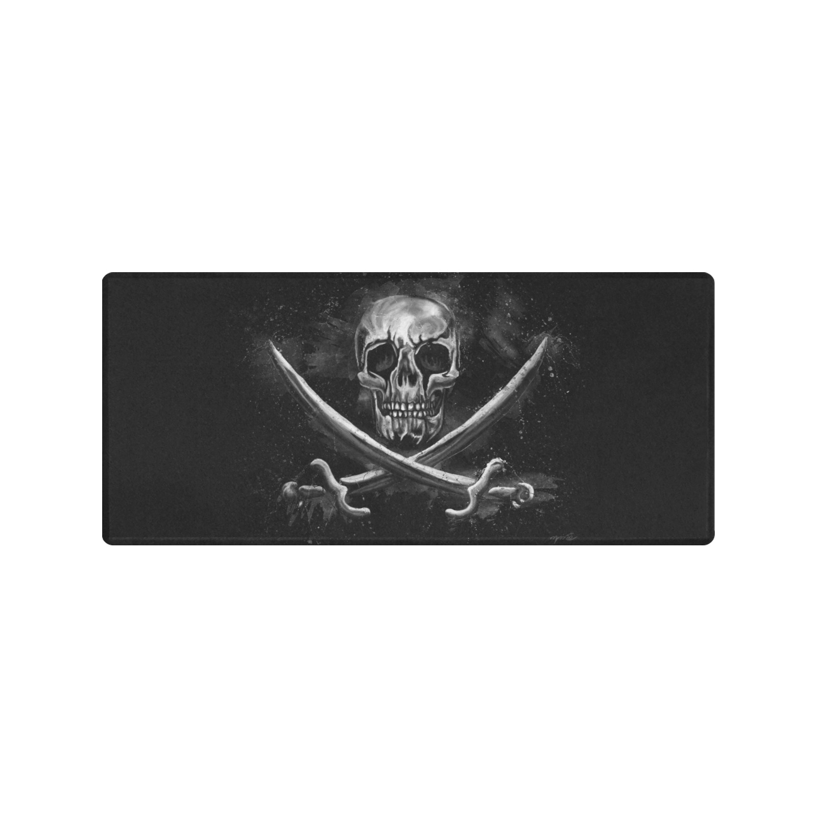 Pirate skull resized Gaming Mousepad (35"x16")