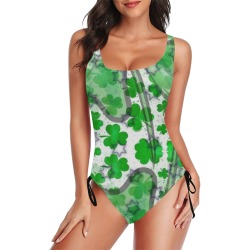 Lucky by Artdream Drawstring Side One-Piece Swimsuit (Model S14)