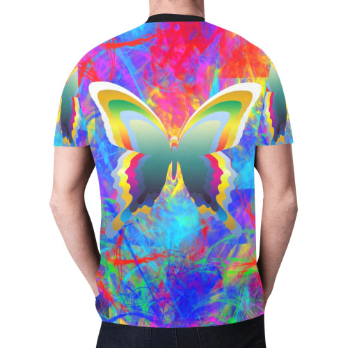 Psychedelic Butterflies New All Over Print T-shirt for Men (Model T45)
