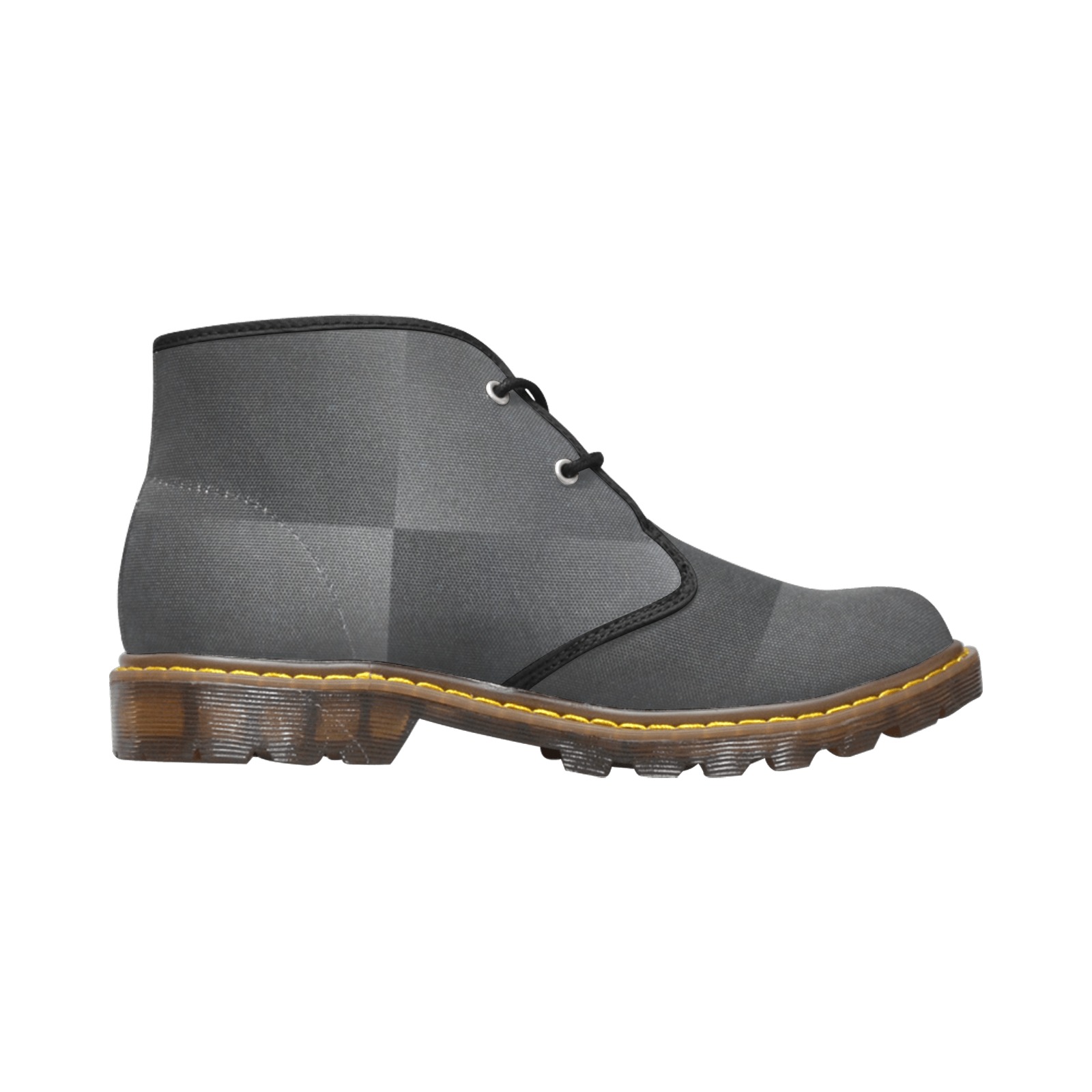 Men Chukka Boot - Grey Men's Canvas Chukka Boots (Model 2402-1)
