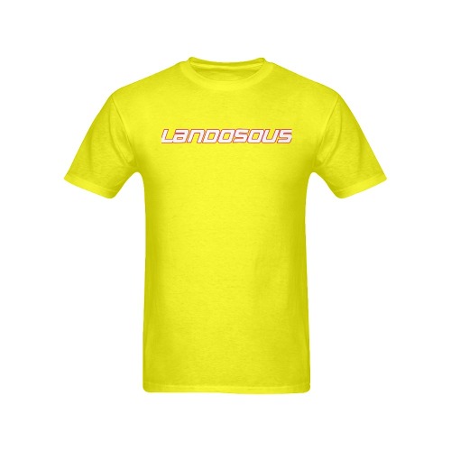 Landosous Men Yellow/White/Red Men's T-Shirt in USA Size (Front Printing Only)