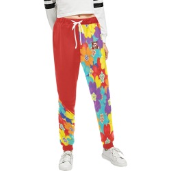 DIONIO Clothing - Women's Sweatpants ( Flower 2 Red ) Unisex All Over Print Sweatpants (Model L11)