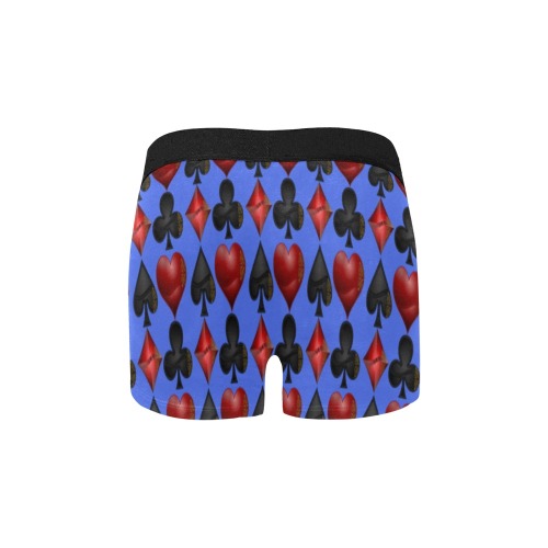 Las Vegas Black and Red Card Shapes / Blue Men's All Over Print Boxer Briefs (Model L34)