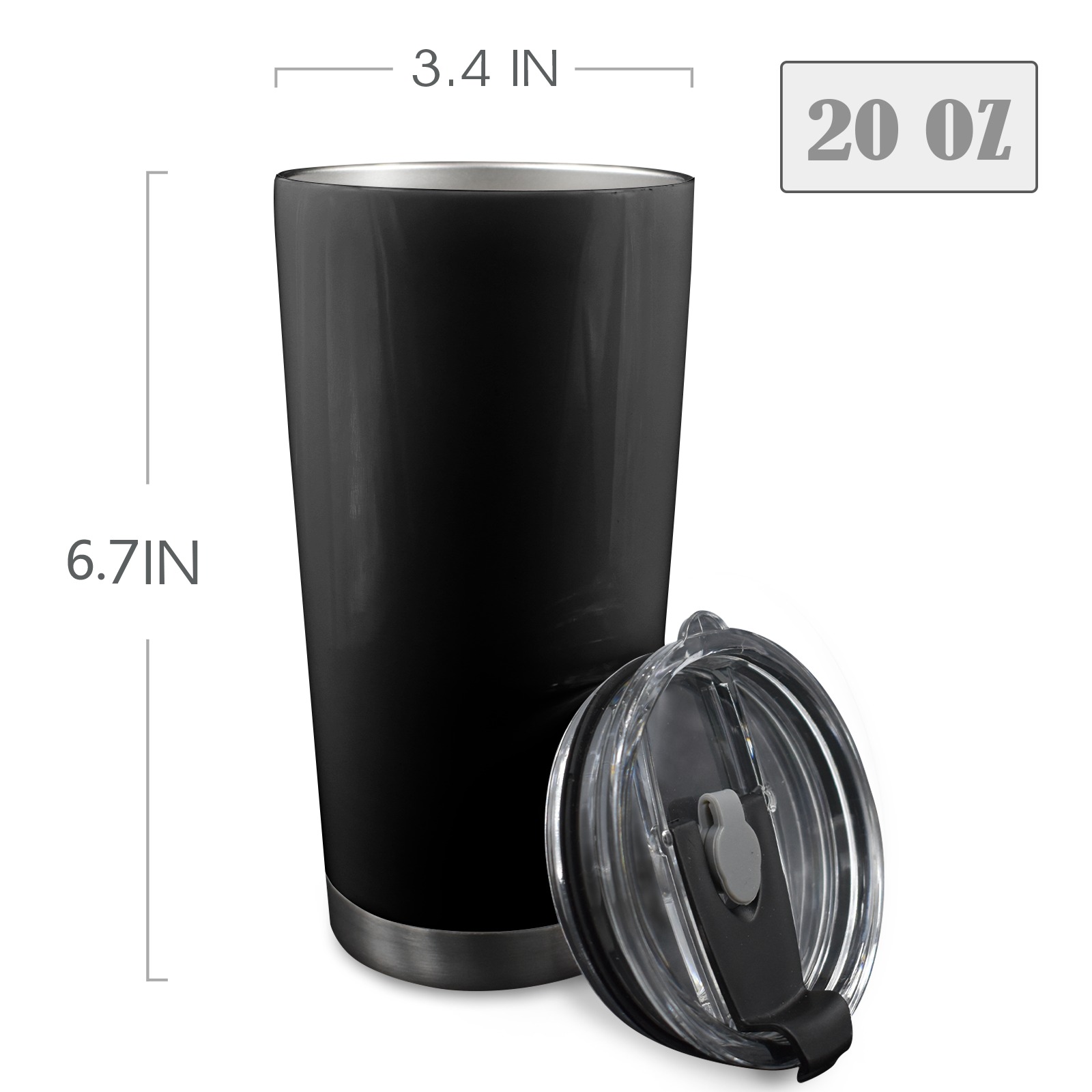 Snap Moments 20oz Mobile Tumbler with Lid (Black Lock)