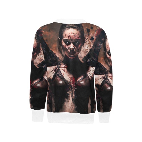 Angel of death Girls' All Over Print Crew Neck Sweater (Model H49)