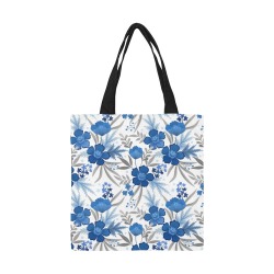 Beautiful Blue Floral All Over Print Canvas Tote Bag/Small (Model 1697)