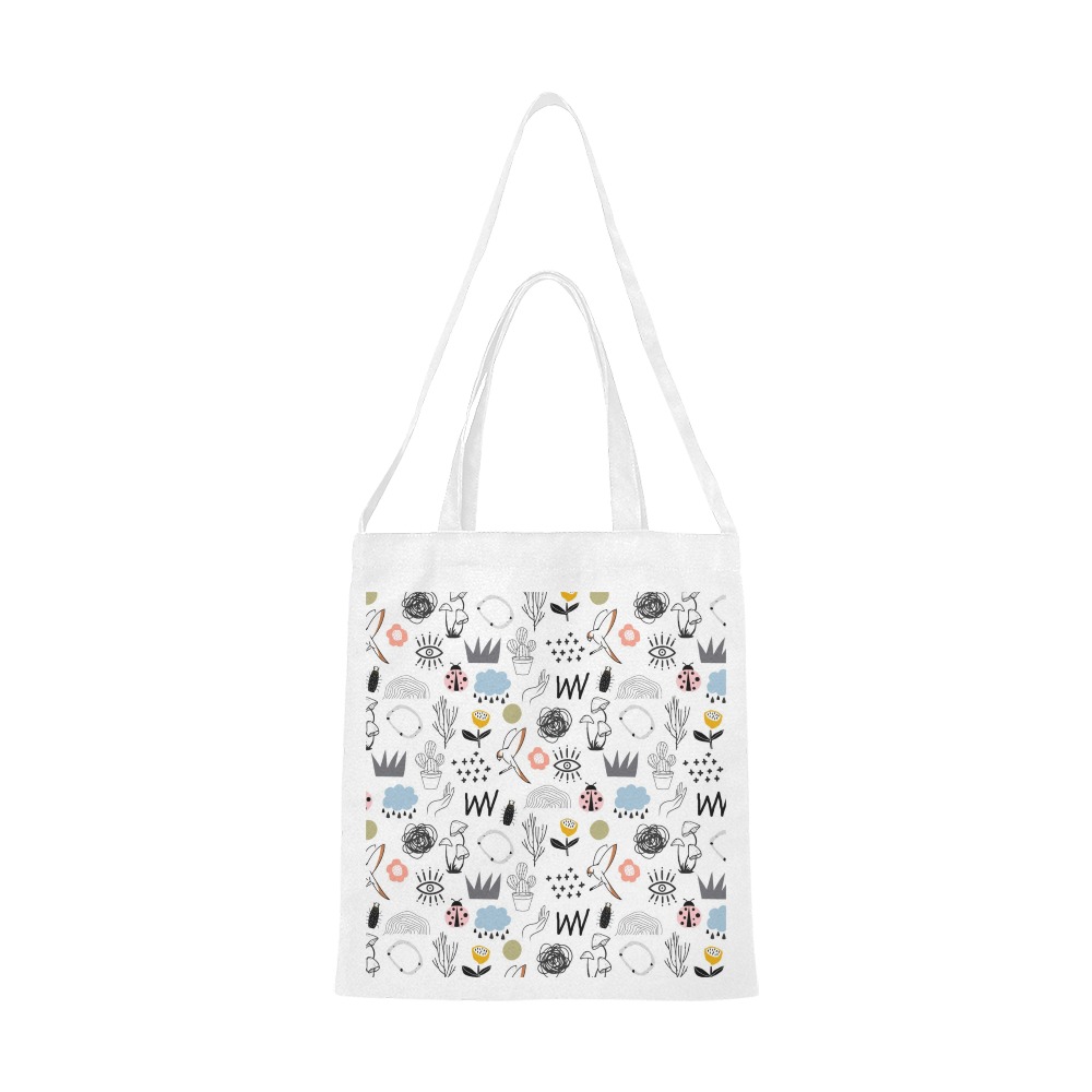 Doodle Canvas Tote Bag/Medium (Model 1701)