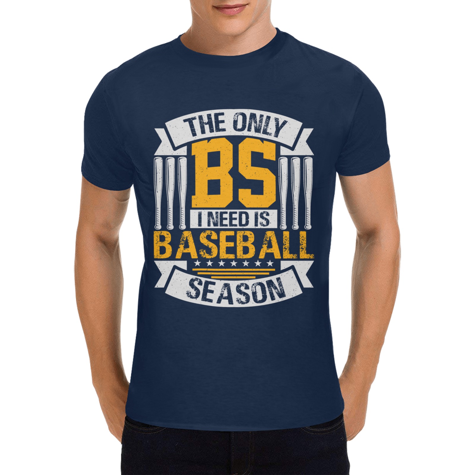 Funny Baseball Sarcasm Men's T-Shirt in USA Size (Two Sides Printing)