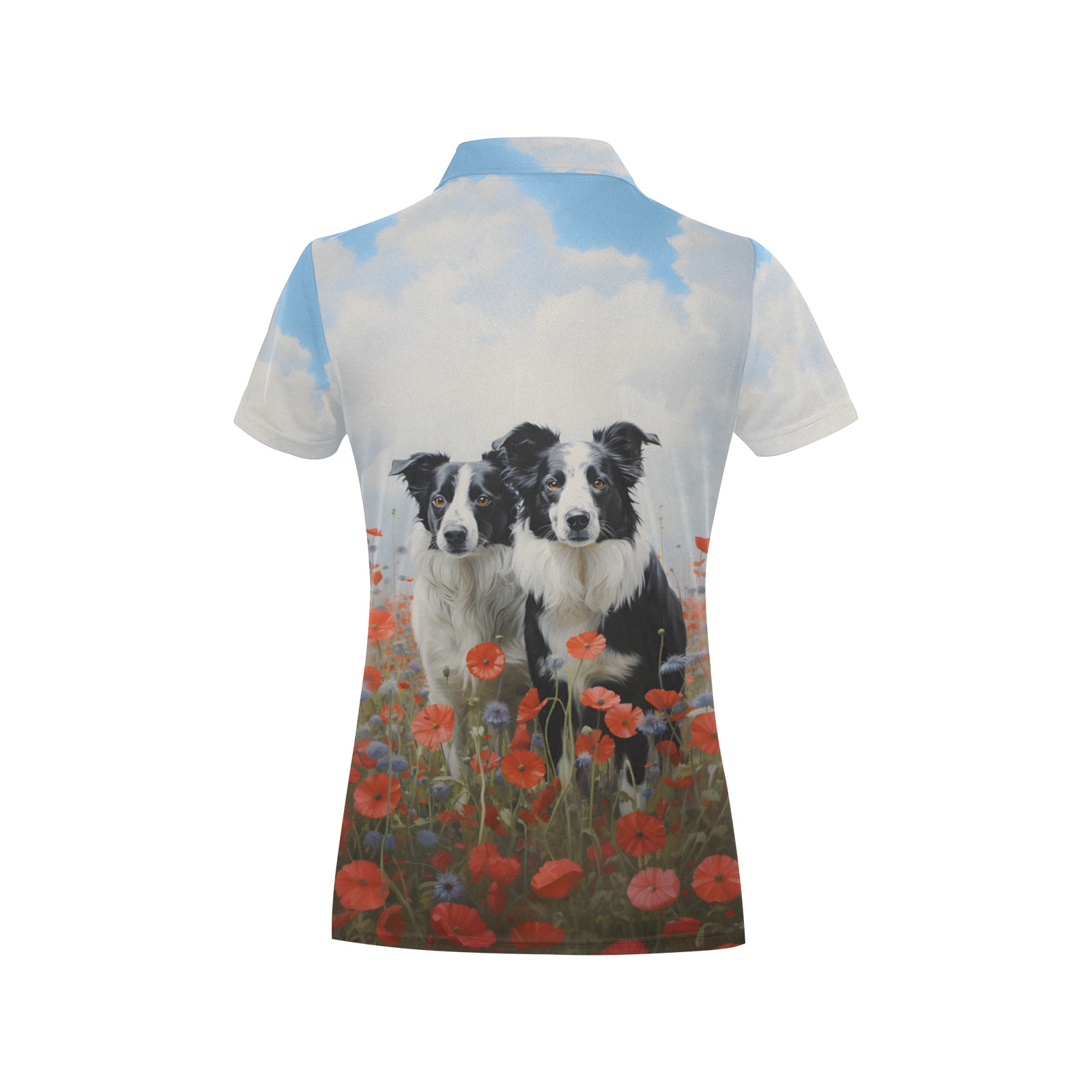 Border Collie - Tshirt Women's All Over Print Polo Shirt (Model T55)