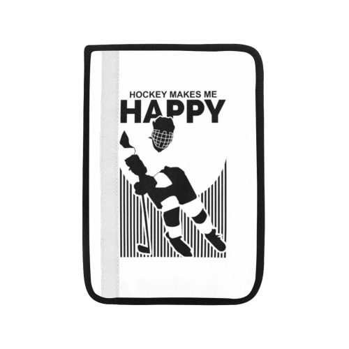 Hockey Makes Me Happy Car Seat Belt Cover 7''x10''