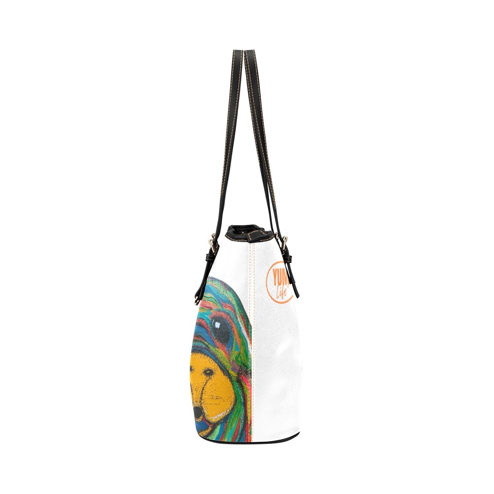 Magic Merlyn Manatee Tote by YUMLife Ventures Leather Tote Bag/Large (Model 1651)