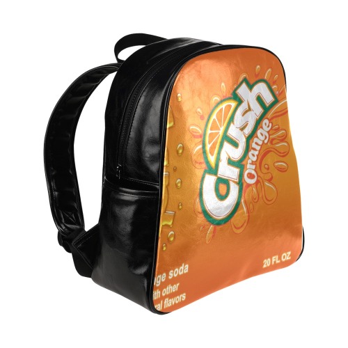 Crush Orange Bag Multi-Pockets Backpack (Model 1636)