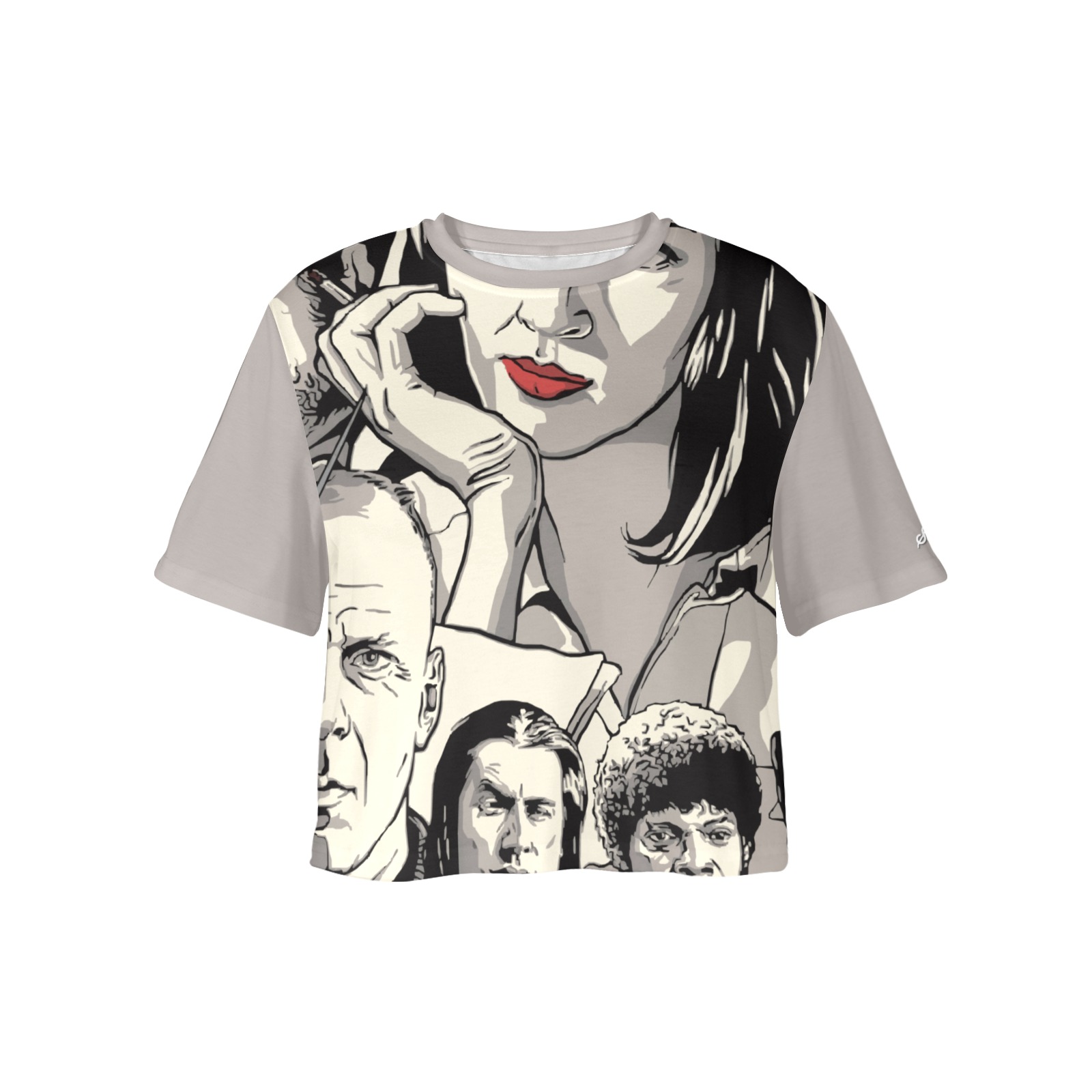 Pulp Fiction T-Shirt Women's Cropped T-shirt (Model T80)